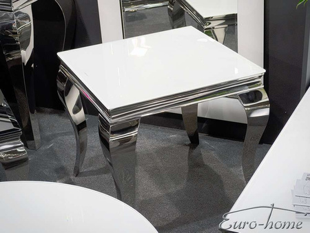 Stolik kawowy czarny szklany blat modern barock 60x60x60 cm D780