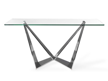 Designerska konsola błyszcząca stalowa podstawa 150x50x80 cm CT2061B