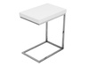 Stolik pomocnik z białego szkła 47x31x57 cm LW706