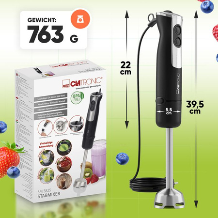 Blender ręczny SM3825 czarny- stal nierdzewna