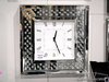 Lustrzany zegar diamenty 50x50 cm 15JS0016