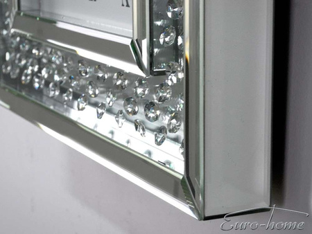 Lustrzany zegar diamenty 50x50 cm 15JS0016
