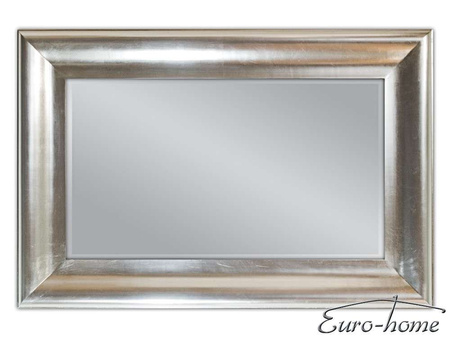 Srebrne lustro w drewnianej oprawie 80x120 cm GP2399