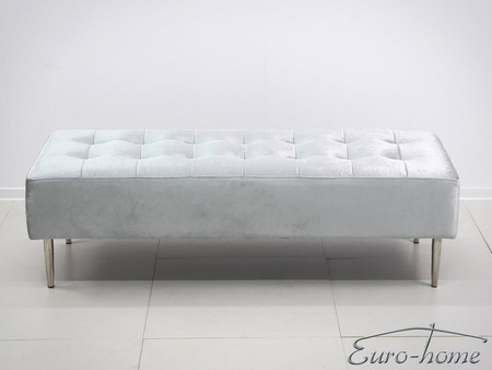 Jasno szara srebrzysta pufa 140x50x42 cm POUF005