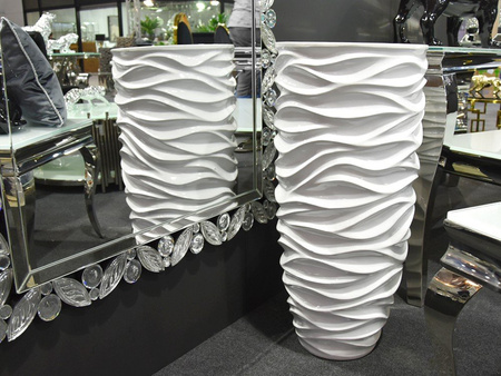 Biała wysoka donica 60x33 cm 2028/2
