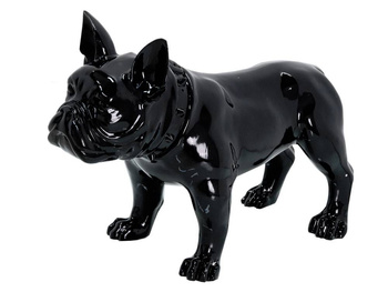 Czarna figura buldog 64x54x29 cm A216