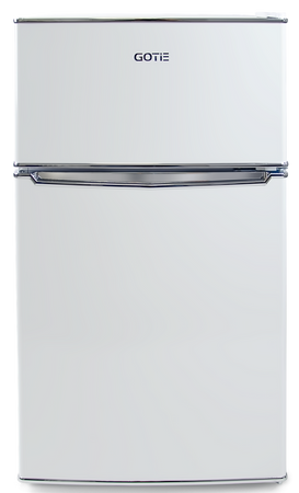 Nowoczesna Lodówka z zamrażalnikiem GOTIE GLZ-85B+ Biały Toster GTO-100W 