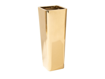 Lustrzana elegancka wysoka złota donica 37x27x110 cm HT009-3
