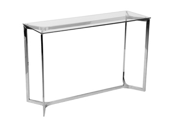 Srebrna szklana konsola 120x40x80 cm GG1007