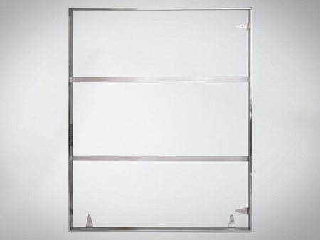 Srebrna oprawa obrazu wykonana z polerowanej stali nierdzewnej 151x226 cm TH15