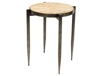 Okrągły stolik kawowy drewniany blat Ø 39 x 55 cm TOY69-2428