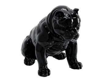 Czarna figura pies 51x42x30 cm A259