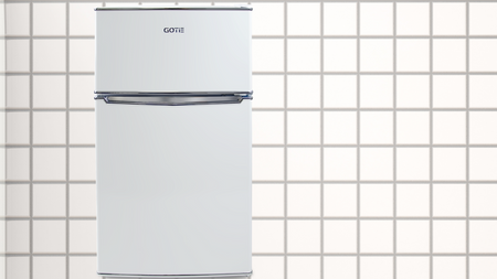 Nowoczesna Lodówka z zamrażalnikiem GOTIE GLZ-85B+ Biały Toster GTO-100W 