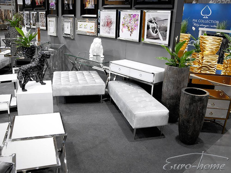 Srebrne eleganckie szklane biurko 119x58x74 cm GG1008