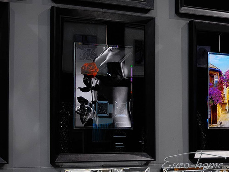 Obraz kobieta z różą 80x60 cm S70642