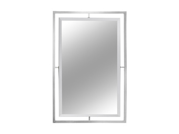 Lustro w stalowej błyszczącej oprawie 100x120 cm LW6853
