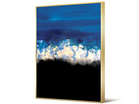 Obraz w kolorach kobaltu i złota 102x142 cm TOIR22616