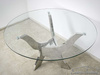 Designerski szklany stół 120x120x74 cm TH314