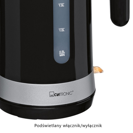 Czajnik elektryczny bezprzewodowy 1,8L Clatronic WK 3452 (czarny)