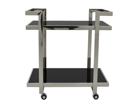 Mobilny czarny barek 60x42x65 cm JJ1066