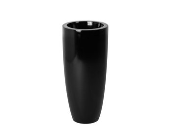 Czarna wysoka donica połysk Ø 33 x 58 cm 8001/1