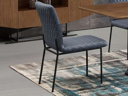 Tapicerowane pikowane krzesło do salonu  46x49x90 cm N6278