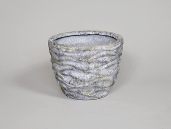 Donica ogrodowa struktura imitująca kamień Ø33x26 cm2027/1