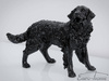 Czarna figura psa Golden Retriever 54x44x34 cm  A020