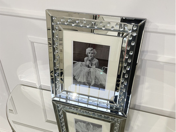 Lustrzana ramka z kryształkami 51x46 cm 16JZ34-1