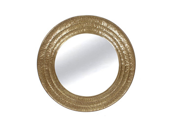 Okrągłe lustro złoty metal mosiądz Ø101 cm TOYJ19-338