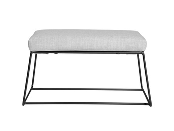 Metalowa czarna ławka z jasnym siedziskiem 80x45x42 cm TOYJ19-547