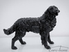 Czarna figura psa Golden Retriever 54x44x34 cm  A020