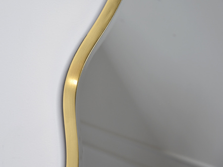 Lustro o nieregularnym kształcie w złotej ramie 60x90x3,5 cm 23F-1200