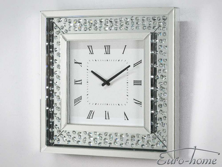Lustrzany zegar diamenty 50x50 cm 15JS0016