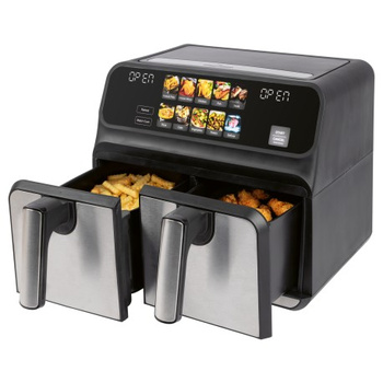 Frytkownica beztłuszczowa duża, 2 komory, frytownica PC-FR1287H Airfryer 8L
