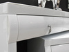 Toaletka z białego szkła 100x42x80 cm 15JS0065