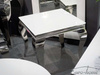 Stolik kawowy czarny szklany blat modern barock 60x60x60 cm D780