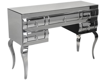 Lustrzana toaletka w stylu glamour 120x42x80 cm 16JS137