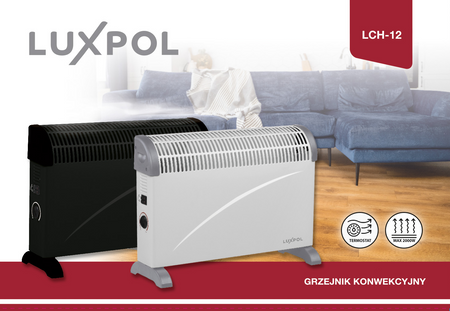 Grzejnik konwektorowy bez nawiewu Luxpol LCH-12B Moc 2000 Wat