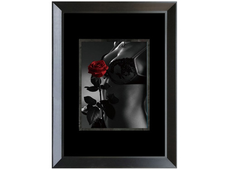 Obraz kobieta z różą 80x60 cm S70642