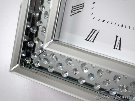 Lustrzany zegar diamenty 50x50 cm 15JS0016