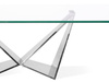 Designerski stolik kawowy stalowa błyszcząca podstawa 130x70x43 cm CT2061C