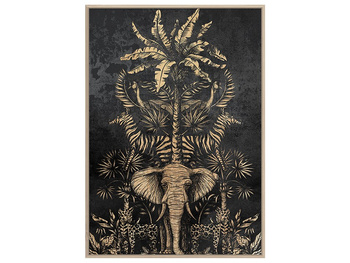 Złoty obraz z egzotycznym motywem 82x122 cm A0879