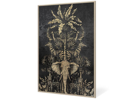 Złoty obraz z egzotycznym motywem 82x122 cm A0879