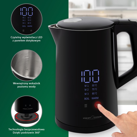 Czajnik elektryczny 1.7L ProfiCook PC-WKS 1243 A