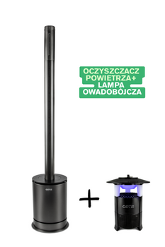 ZESTAW Oczyszczacz powietrza, wentylator kolumnowy GOTIE GOW-007 7w1 SmartAir  + Lampa owadobójcza GLO-100