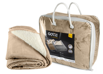 Duży Koc elektryczny na pilot 130x180 GOTIE GKE-200G Beżowy