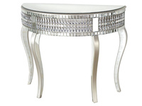 Półokrągła lustrzana konsola 108x42x84 cm 17JS75