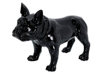 Czarna figura buldog 64x54x29 cm A216