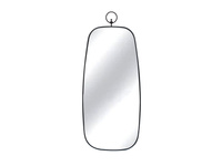 Czarne lustro retro z zawieszką 28x66,5x1,5 cm TOYJ19-093